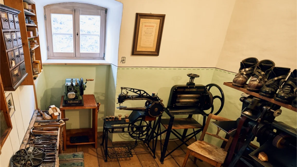 Historsiche schuhmacherwerkstatt
